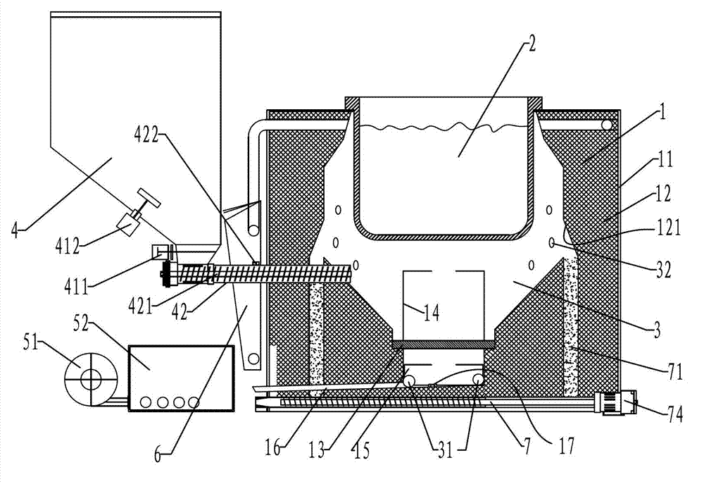 Biomass smelting furnace