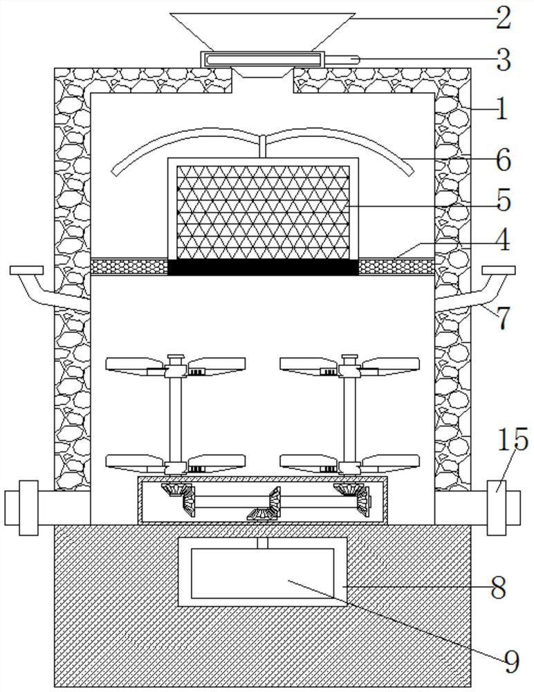 Urban domestic sewage treatment device