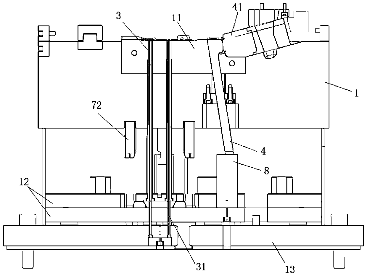 Die structure for secondary ejection of anti-sticking product