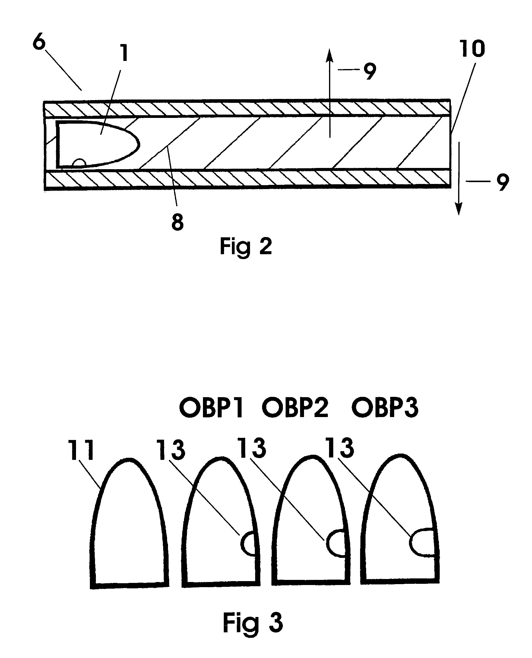 Gun firing method for dispersion of projectiles in a pattern