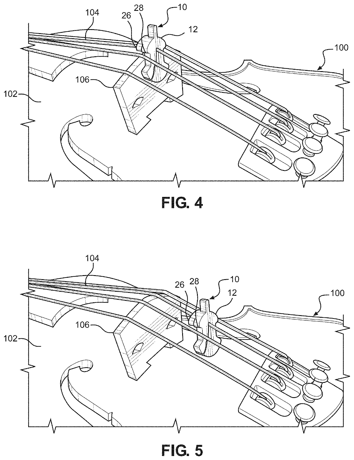 Bowed Stringed Instrument Mute with Acoustical Internal Cavities