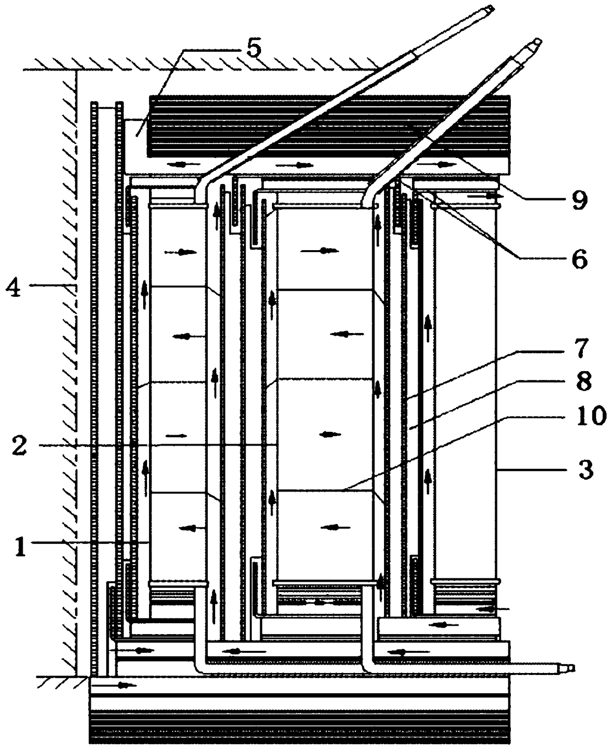 Electric furnace transformer body structure for preventing transformer windings from being overheated locally