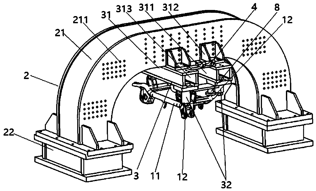 Bench test tool for automobile multi-link suspension system