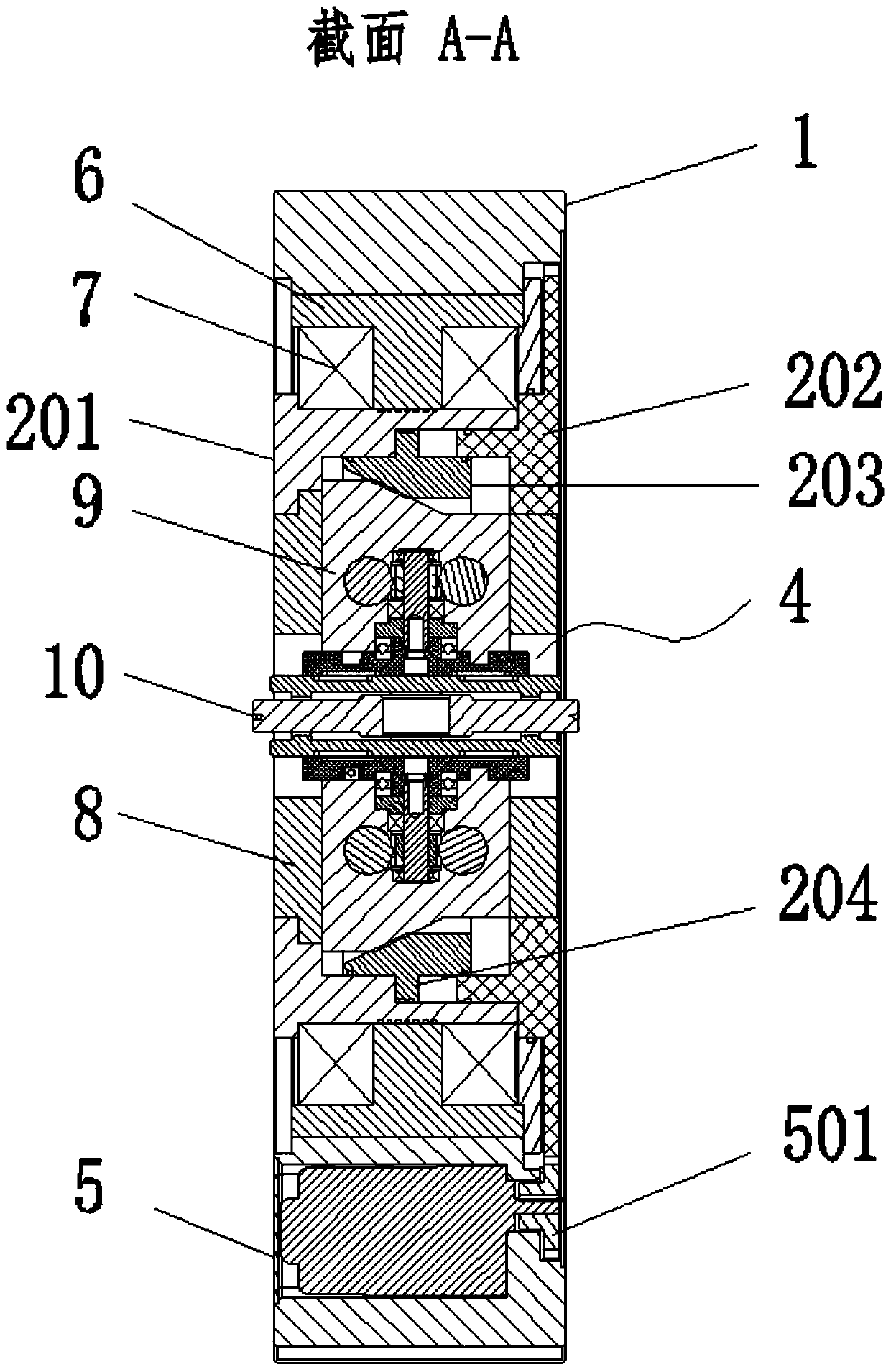A self-centering two-way rotating cross-axis machining spindle
