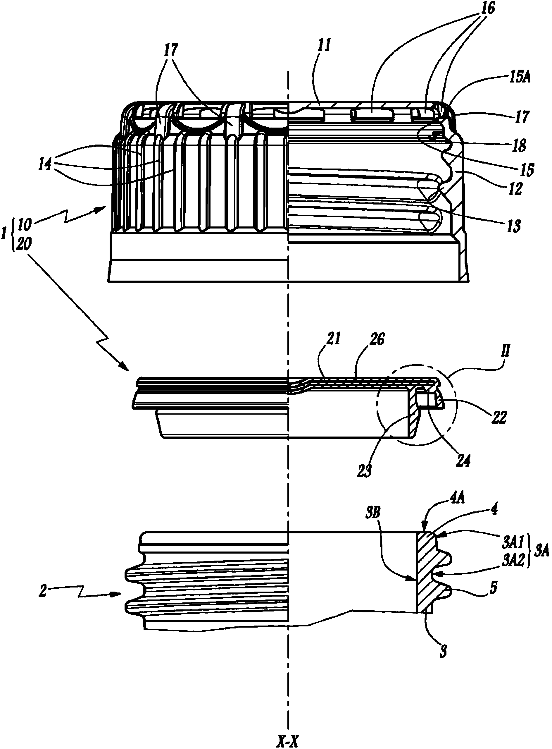Stopper device for plugging a neck of a container