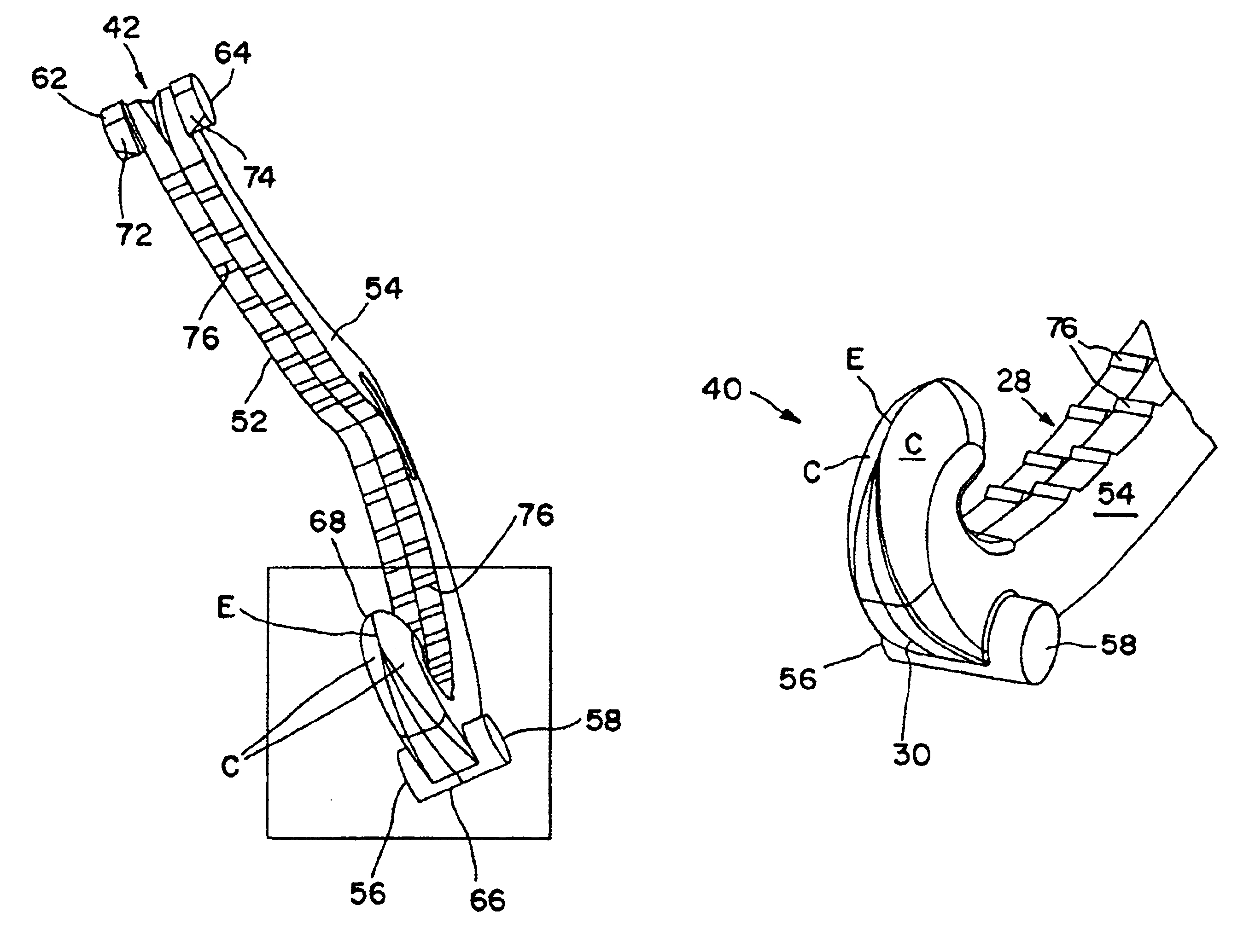 Ligating clip with integral penetrating hook