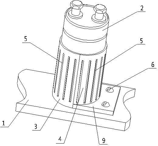 Installation structure for capacitor