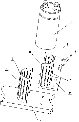 Installation structure for capacitor
