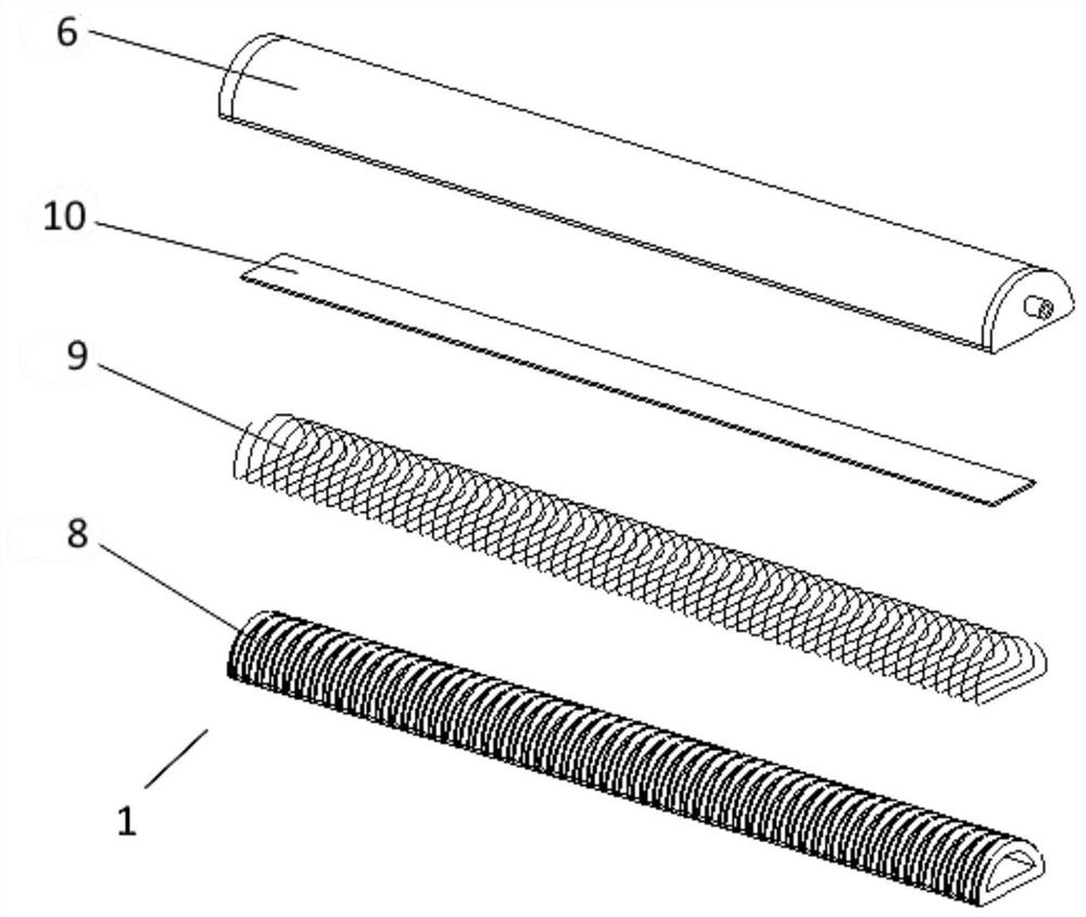 Rigid-soft coupled mechanical finger with variable stiffness endoskeleton