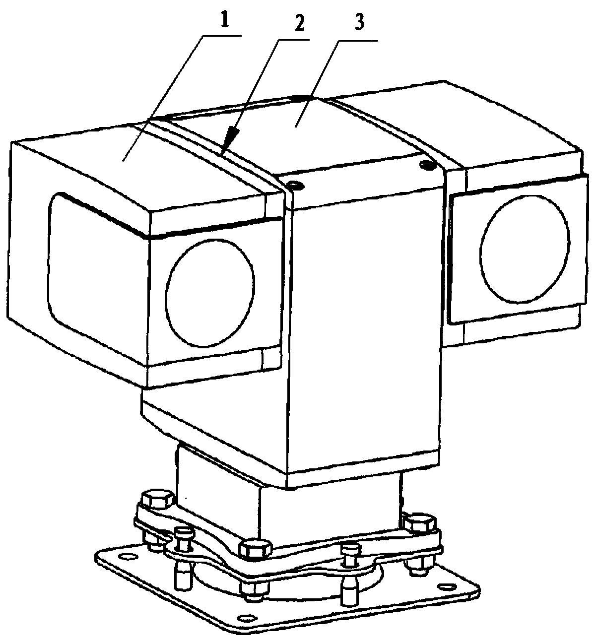 Outdoor pan-tilt camera anti-icing structure and control method