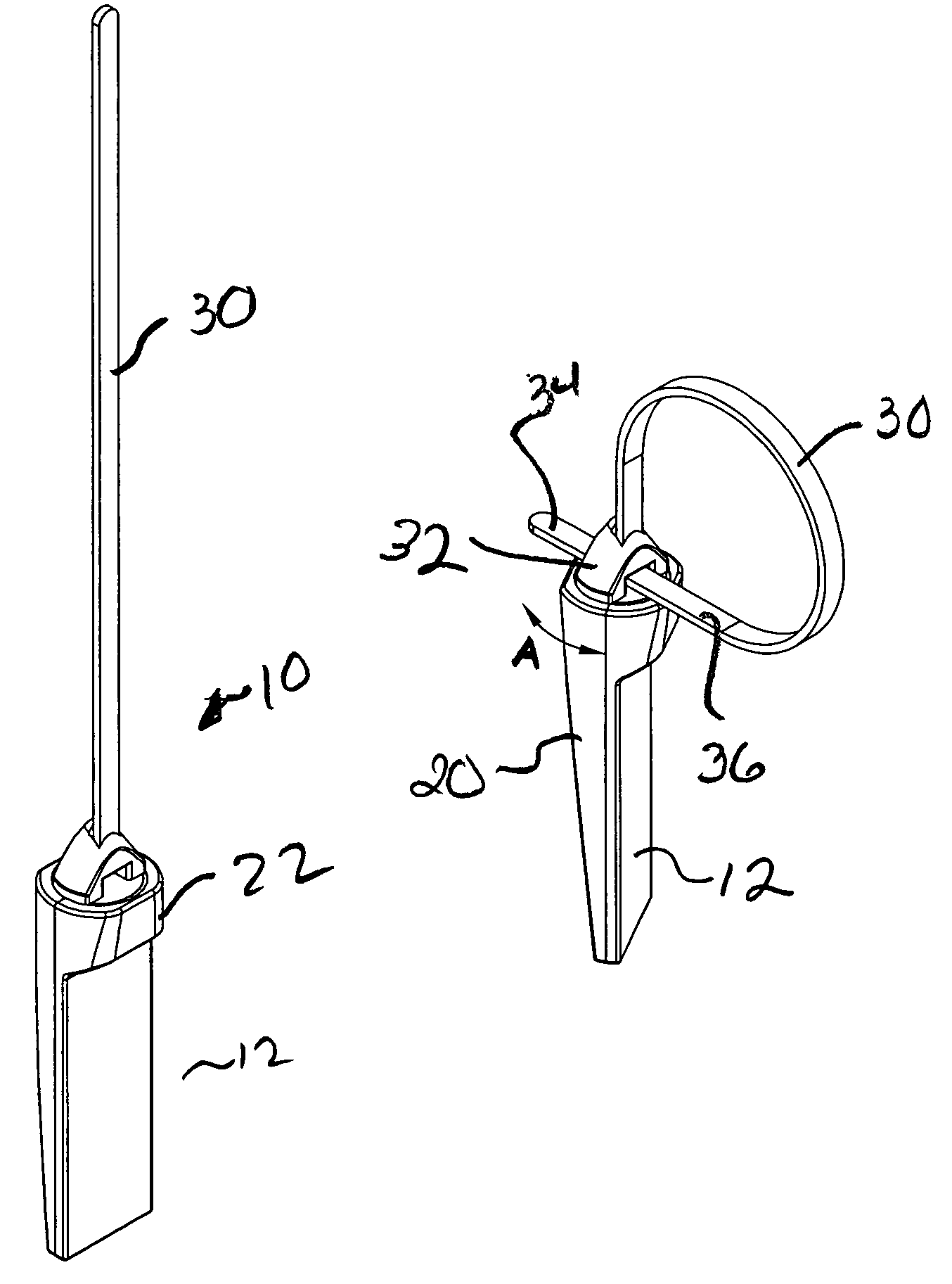 Hang tag with swivel attachment