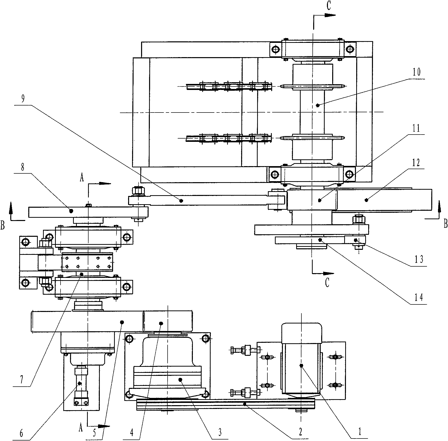 Workpiece step conveying driving system