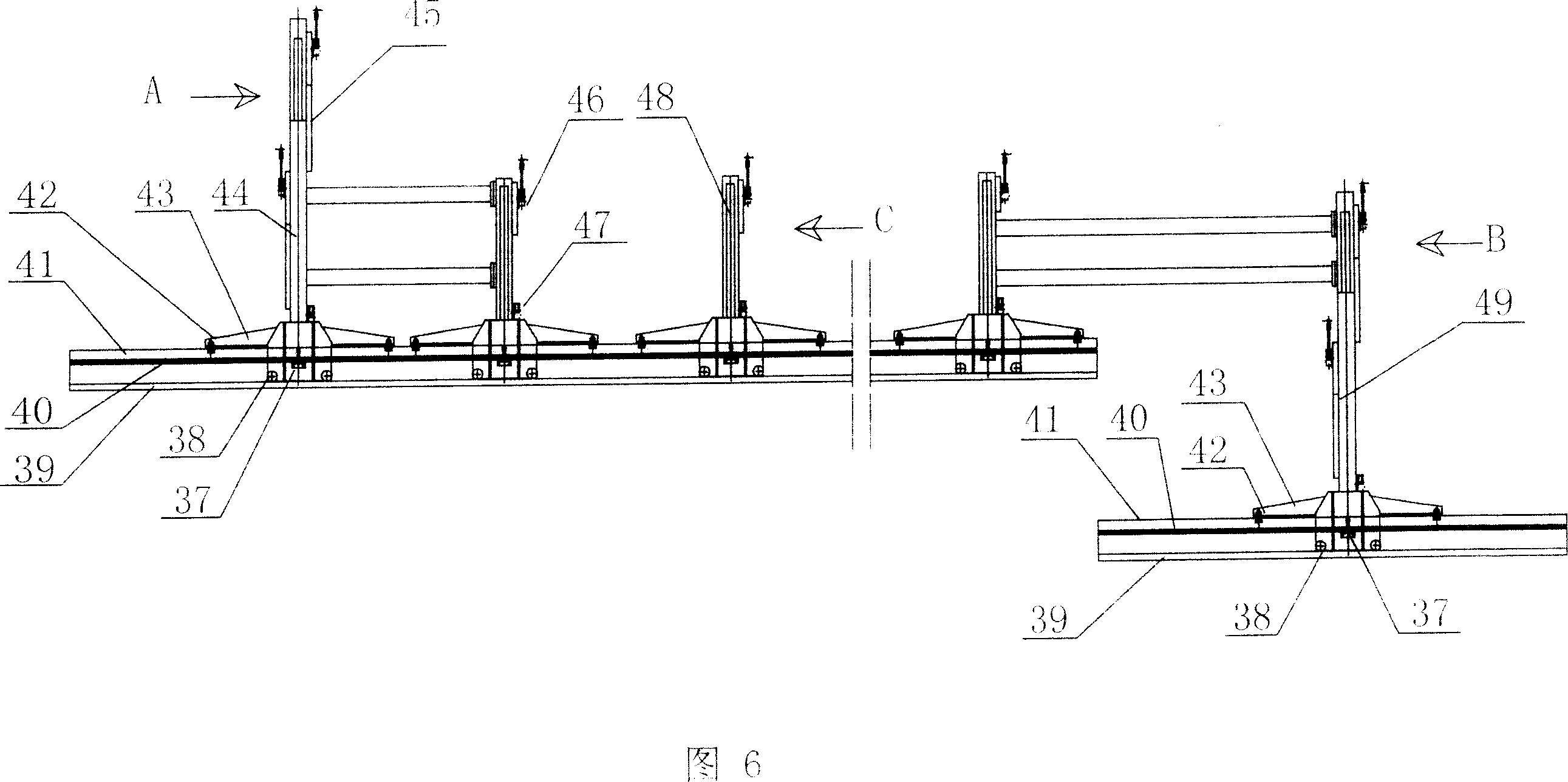 Staircase and girder three-dimensional integral forming device
