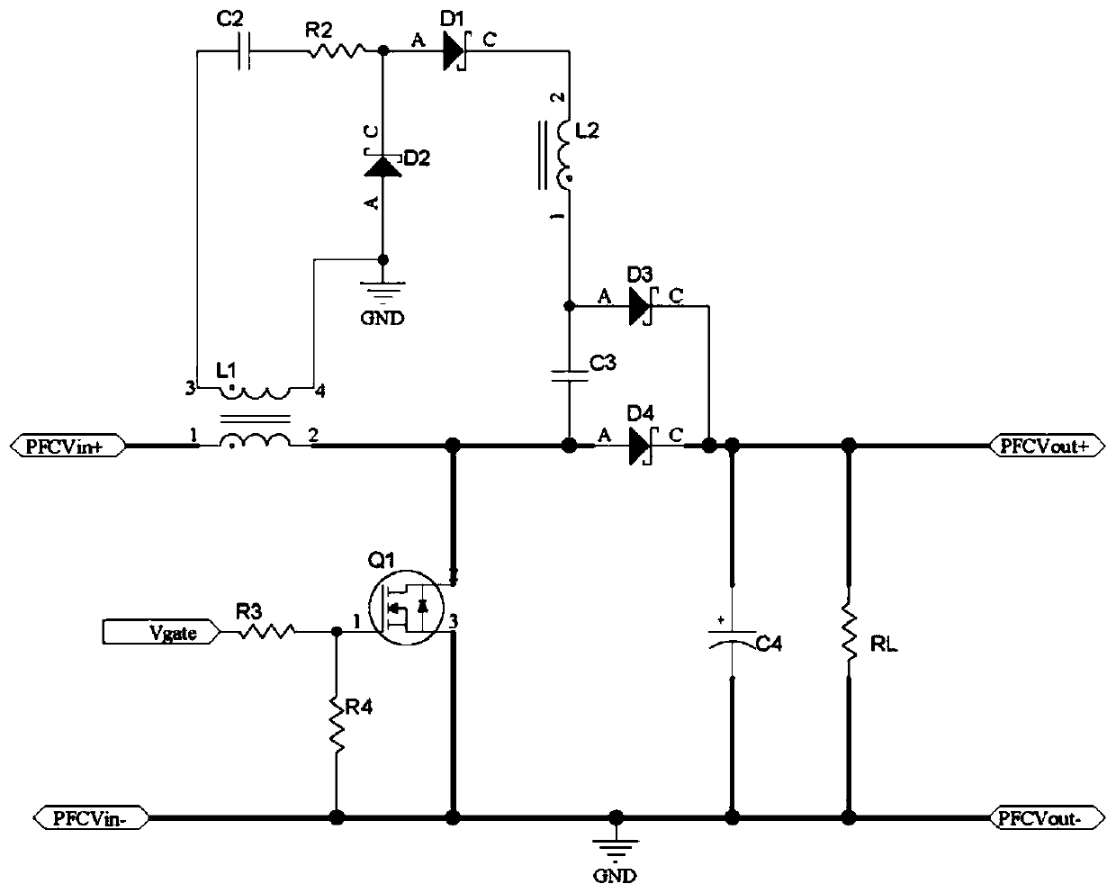Non-destructive absorption circuit of active PFC circuit