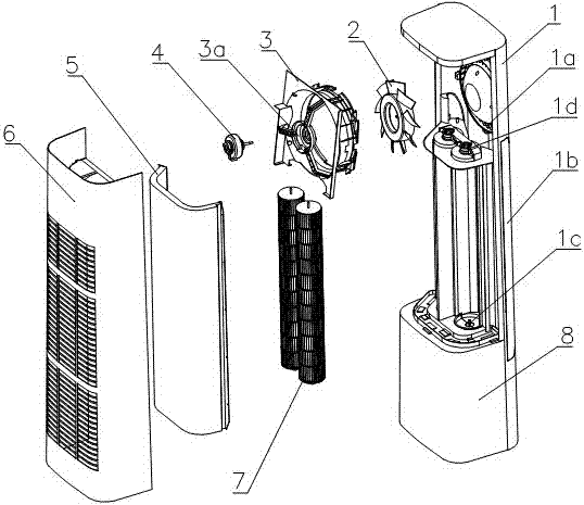 A three-dimensional surrounding air supply structure and its air conditioner