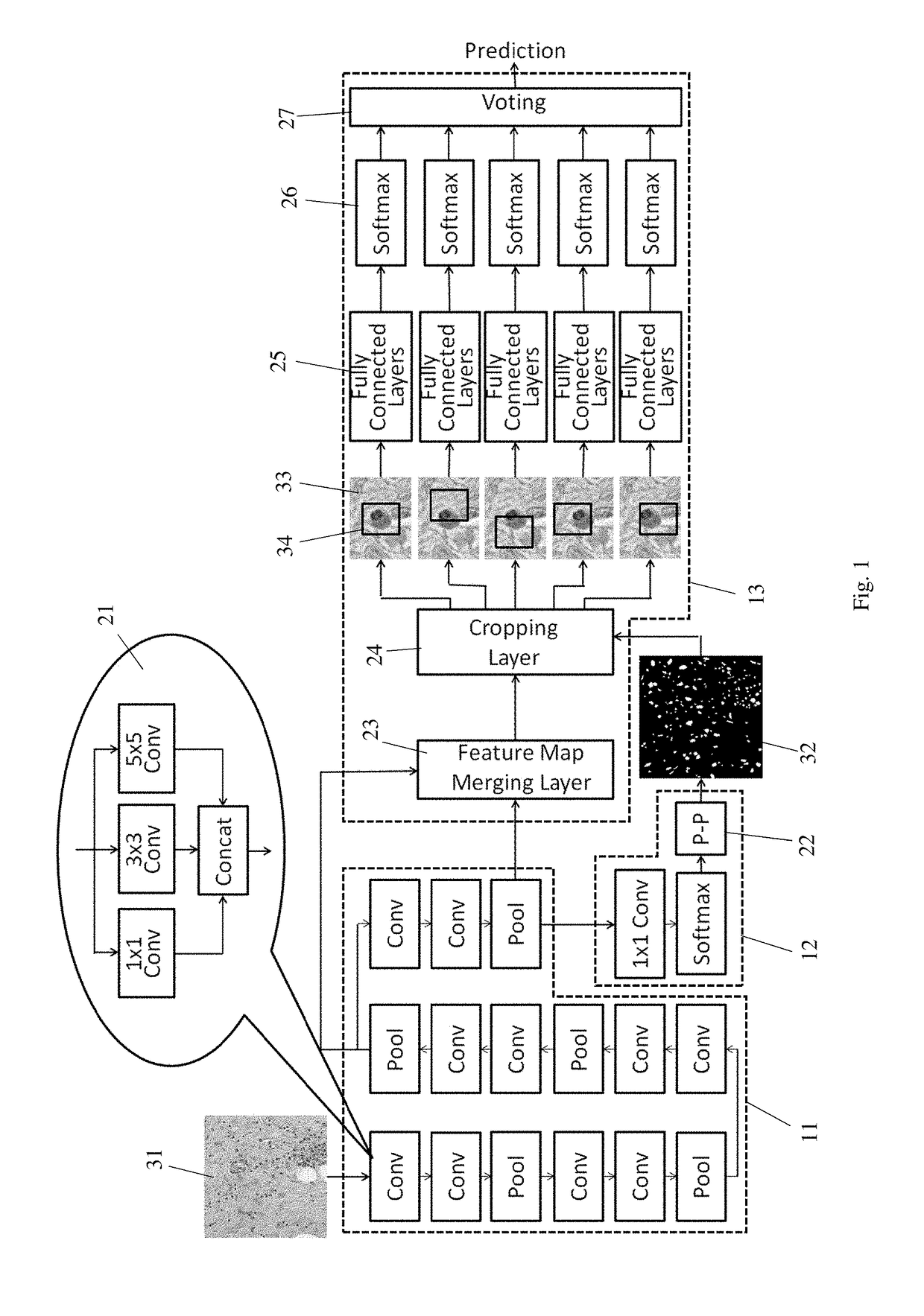 Method and system for detection and classification of cells using convolutional neural networks