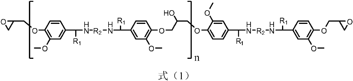 Vanillin-based high-heat-resistant flame-retardant epoxy resin rich in benzene rings and its preparation method and application