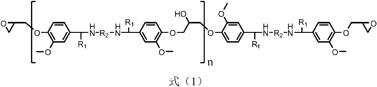 Vanillin-based high-heat-resistant flame-retardant epoxy resin rich in benzene rings and its preparation method and application