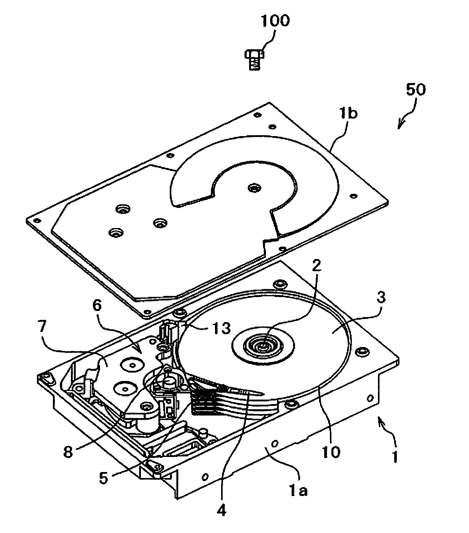 Magnetic disk device with improved shielding