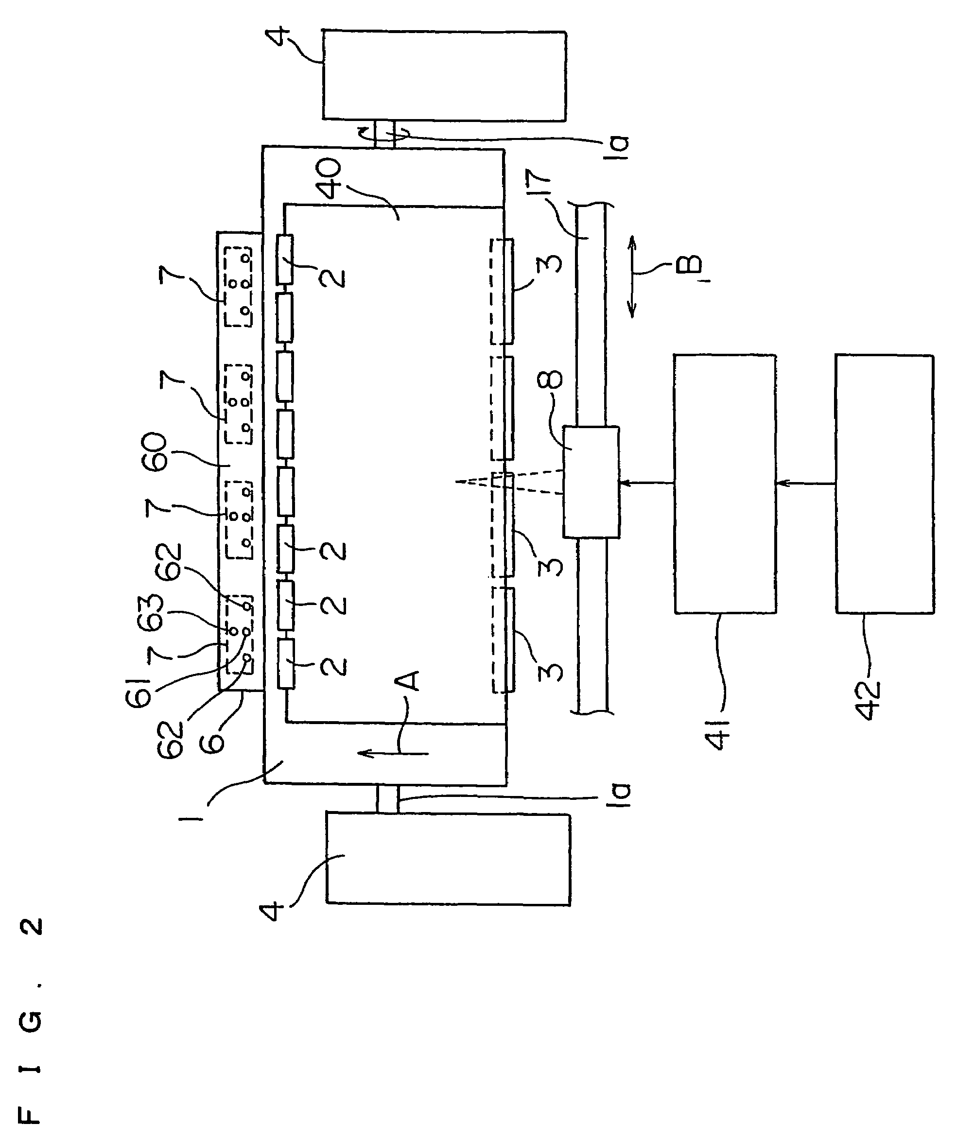 Image recording apparatus with jet and suction