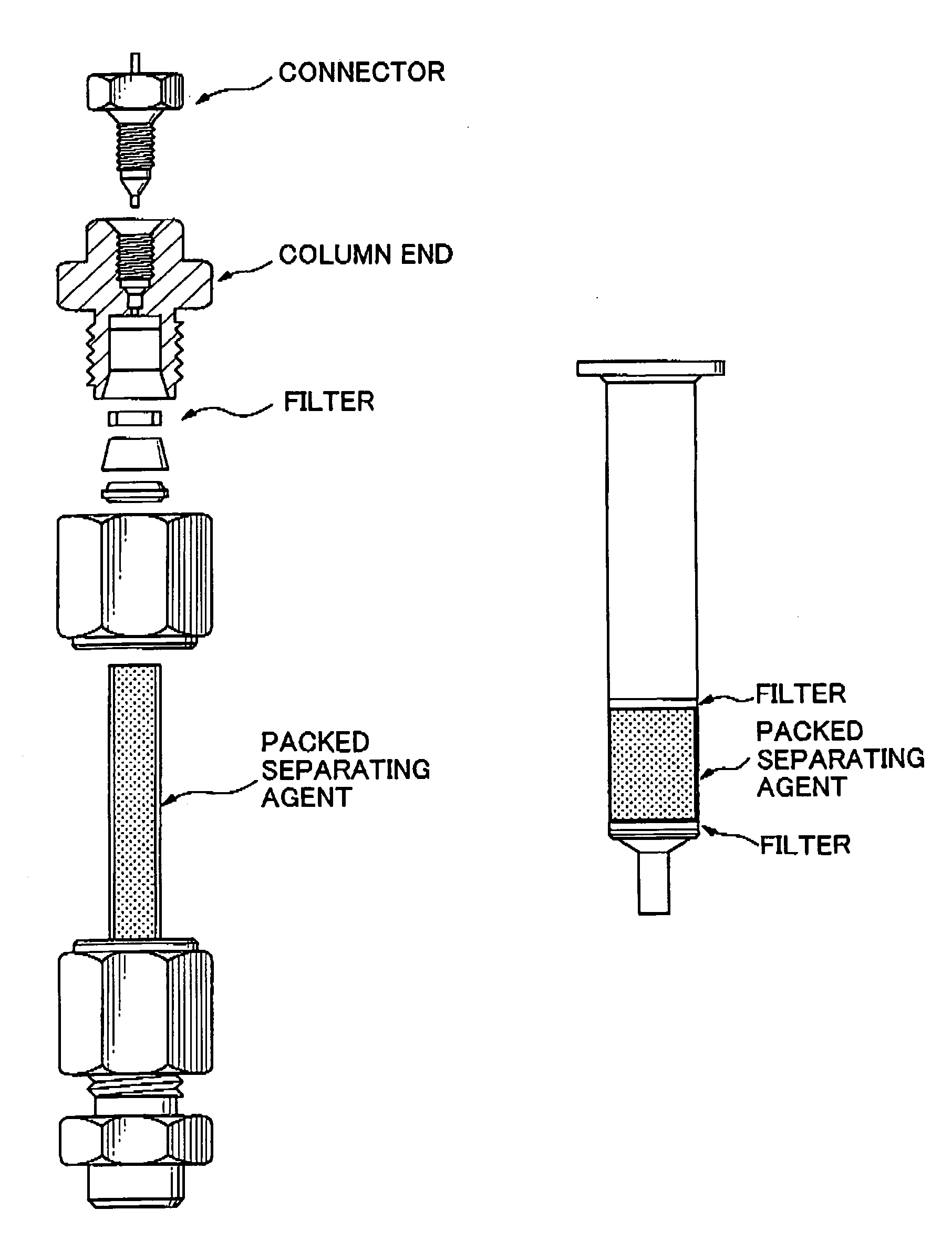 Separating agent for solid-phase extraction