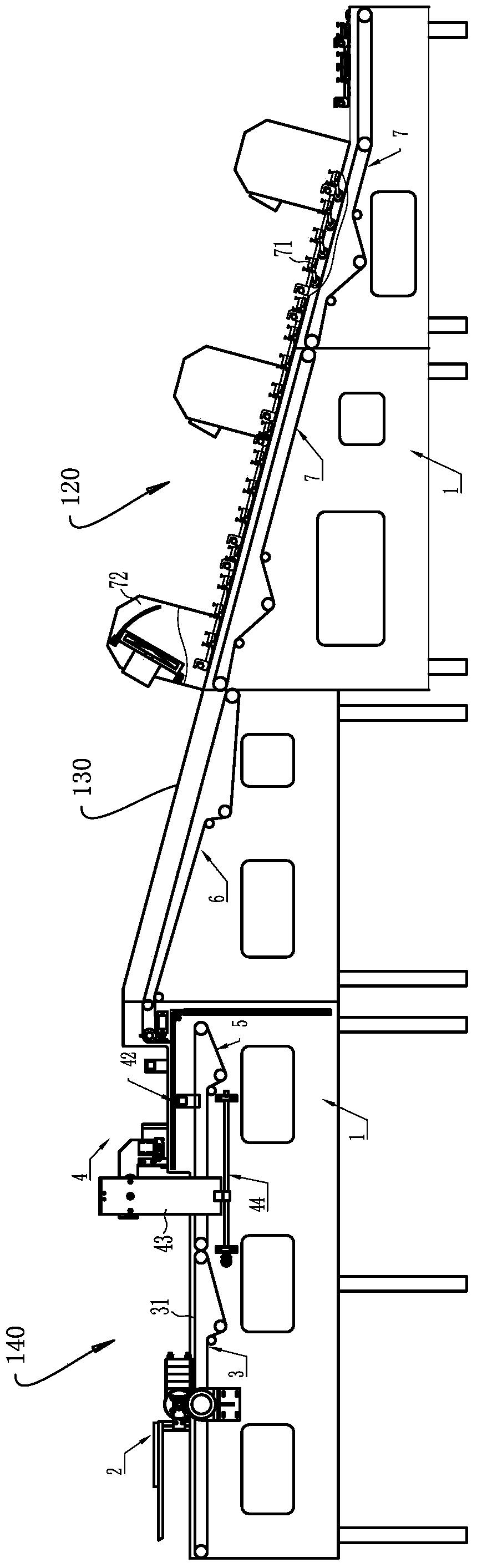 Color printing corrugated box linkage production method and production line