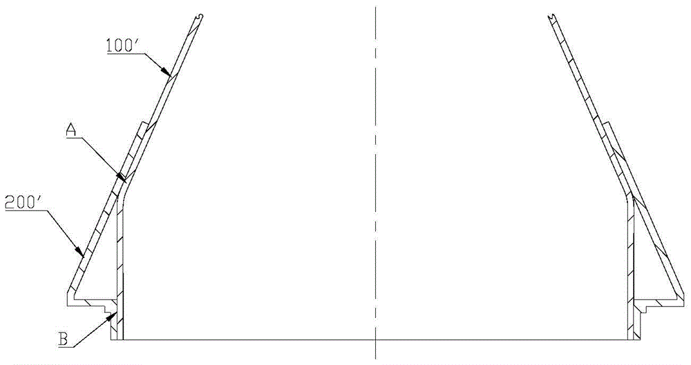 Tail cone molding die and molding method thereof