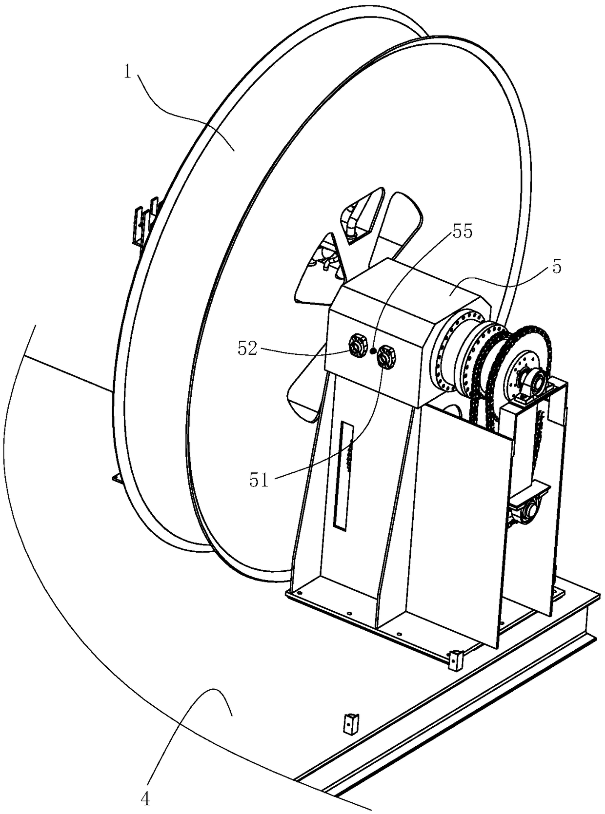 Pipe winding mechanism for cement soil mixing pile machine