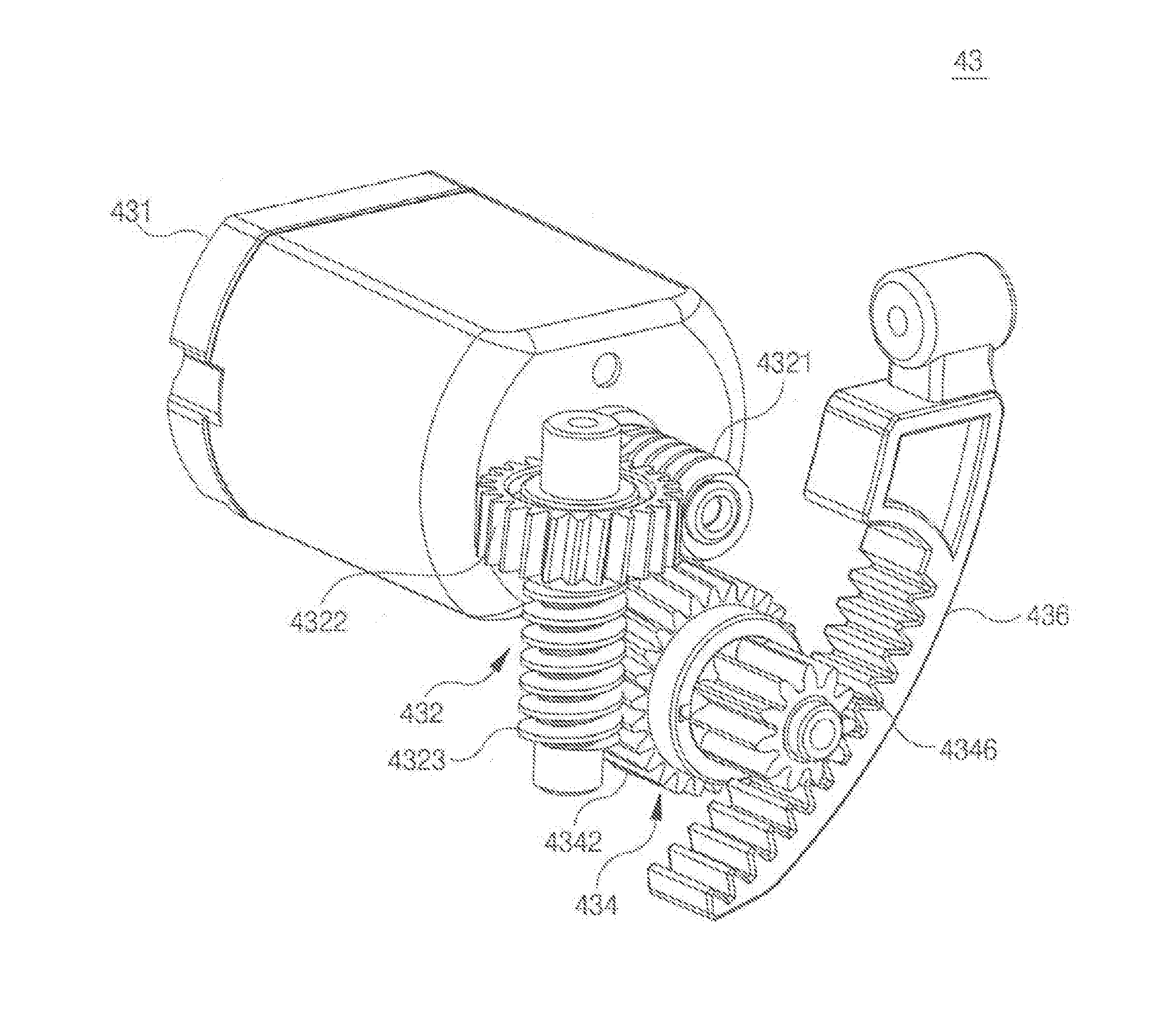 Actuator mechanism for an adjustment device of a wing mirror and clutch assembly thereof