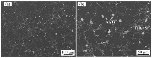 Transgranular grain boundary distribution micro-nano complex particle reinforced aluminum base composite material and preparation method thereof