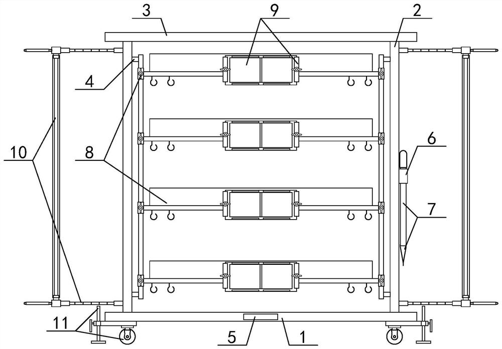 Ecological research tool storage device and use method thereof