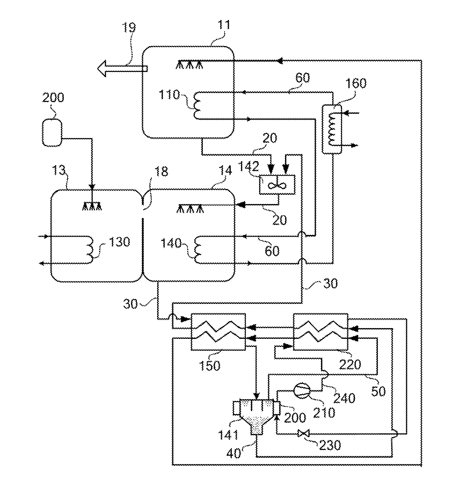 Absorptive heat pump systems and heating method