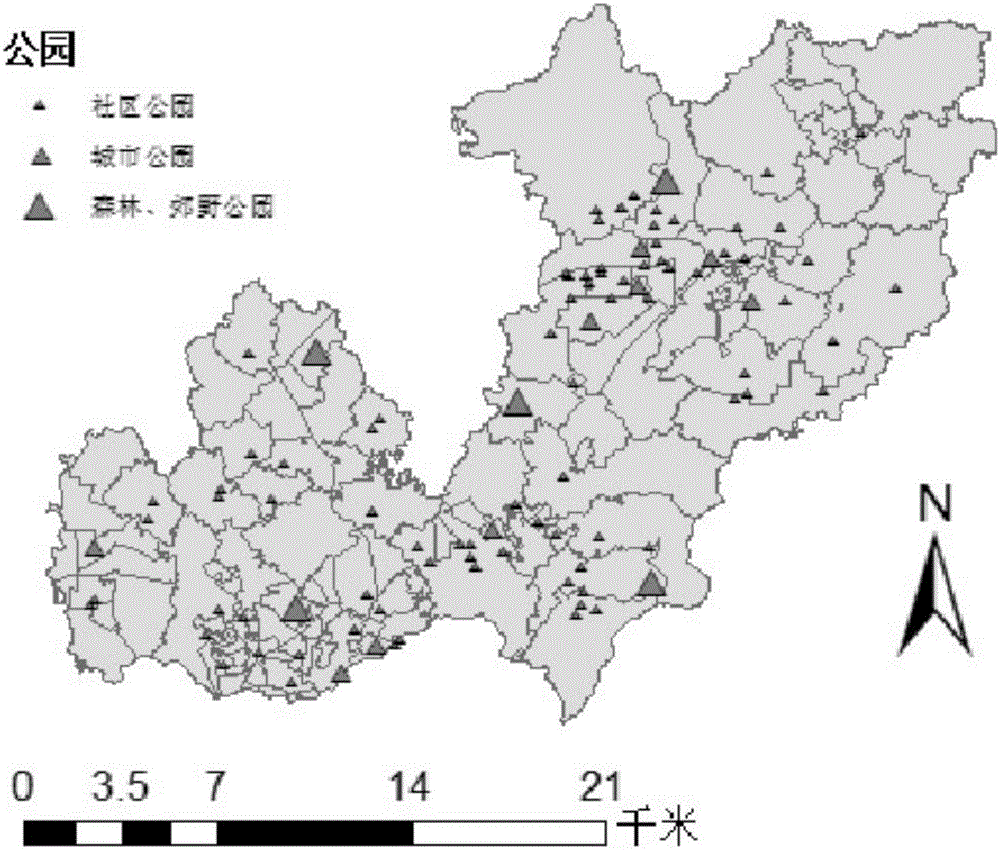 Spatial accessibility analysis method and device based on public facility differences
