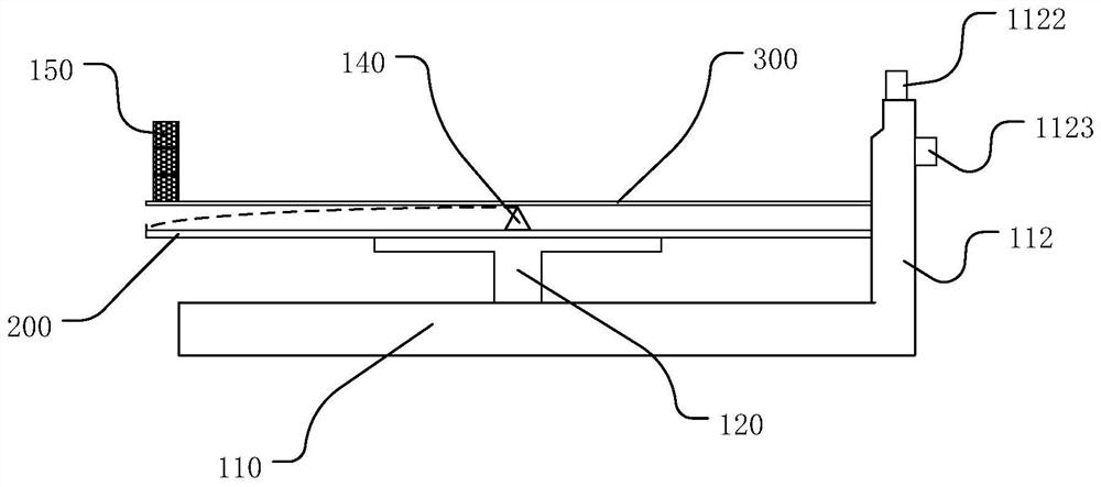 Display panel testing device and testing method