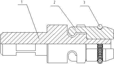 Horizontally-hung type cutting-punching point connection combined female die device