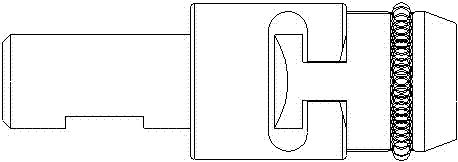 Horizontally-hung type cutting-punching point connection combined female die device