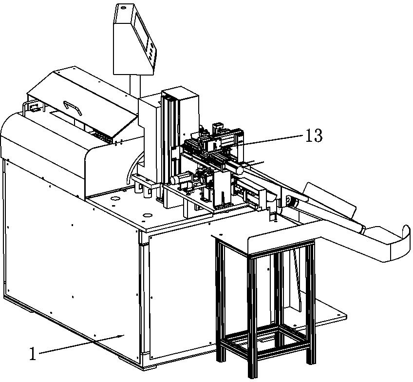 Full-automatic device capable of staining tin, riveting terminal and inserting plastic shell for connecting line