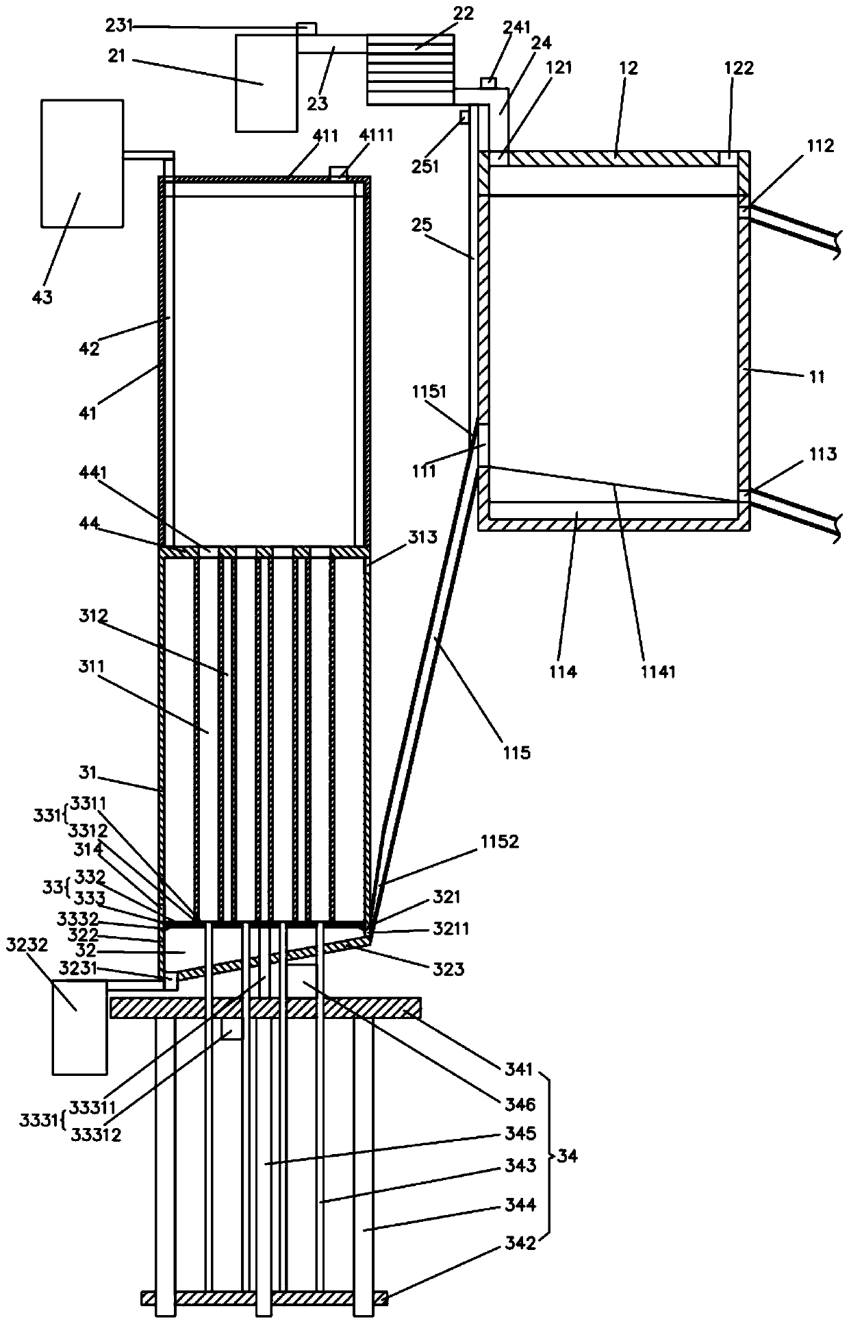 Melting equipment for melting and casting aluminum rods for aluminum profiles