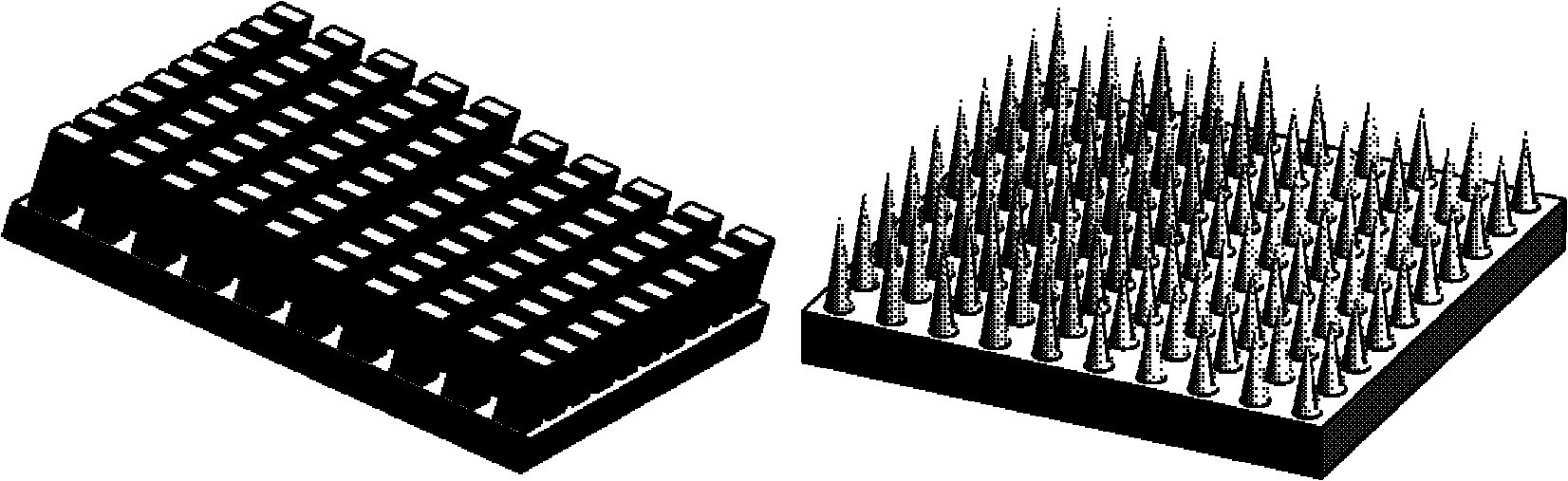 Method for preparing step micro-needle array