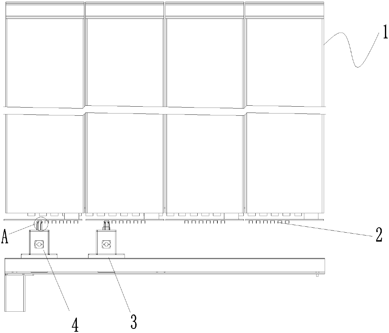 Near-line magnetic disk array library with contact points