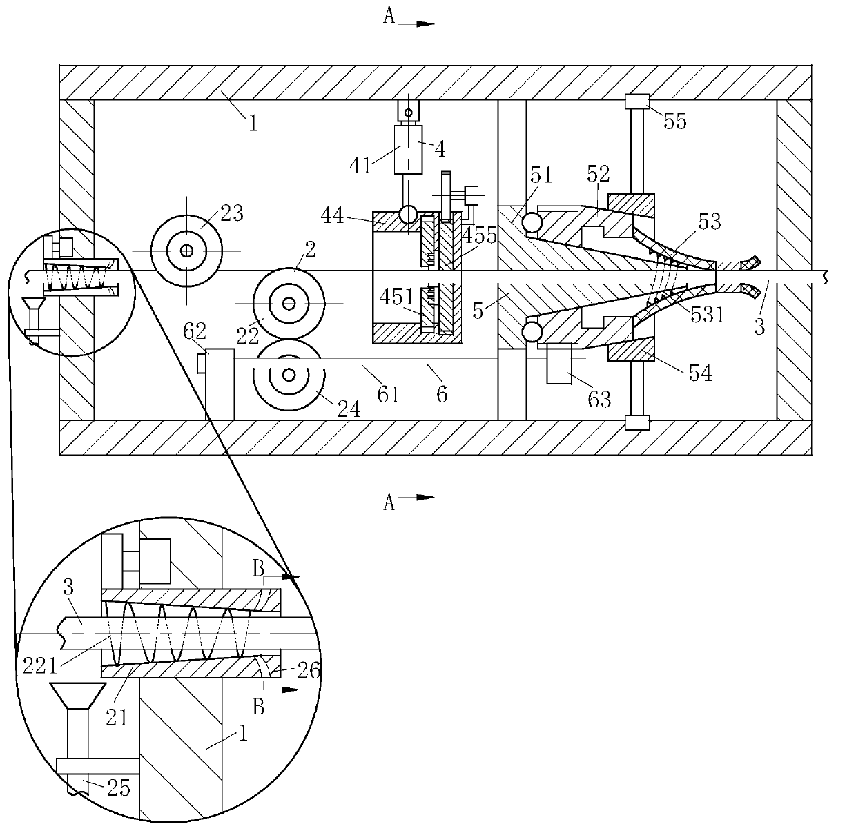 An enameled wire coating thickness adjustment system