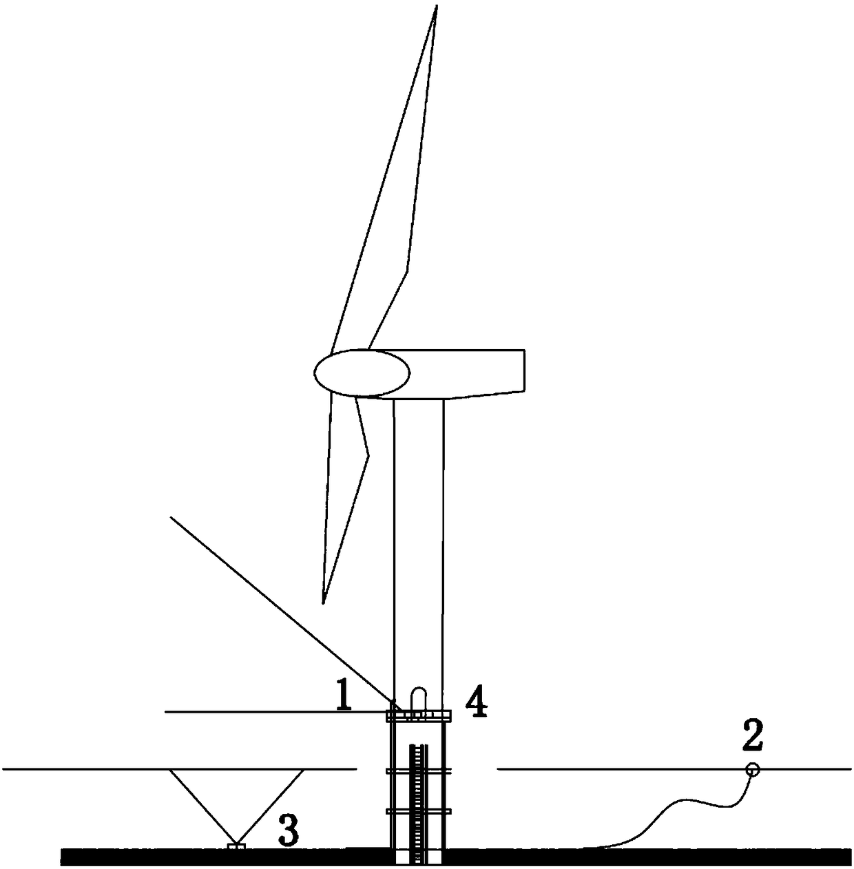 Offshore wind turbine environment parameter test device