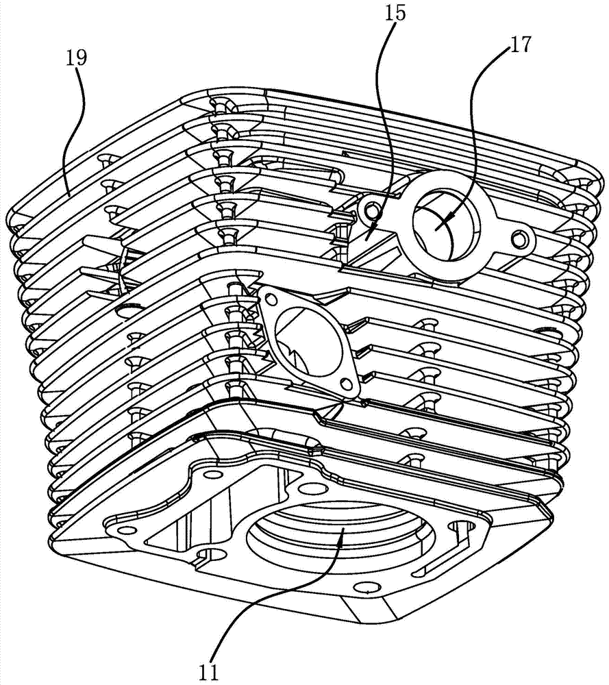 An air-cooled structure of a motorcycle internal combustion engine