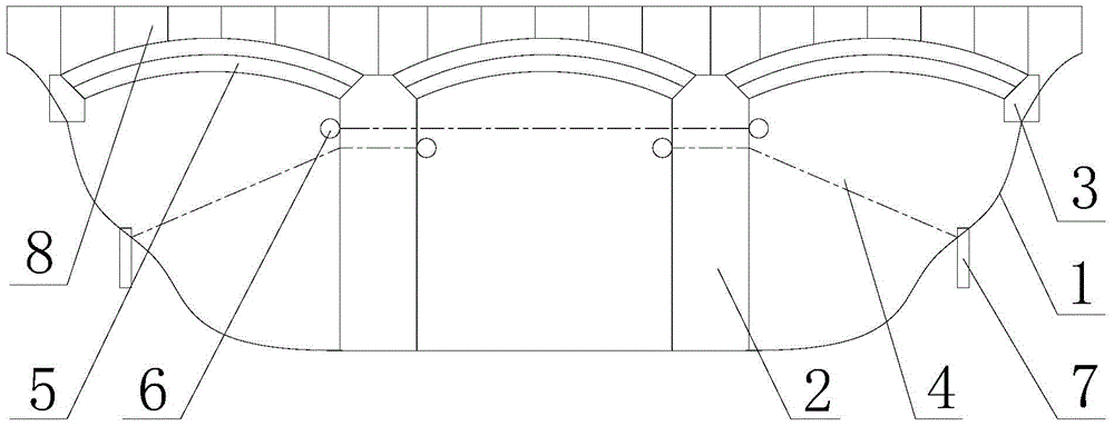 Construction Method of Reinforced Concrete Multi-span Arch Bridge or Continuous Box Structure Bridge