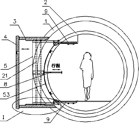 Vacuum train gas insulation type access device