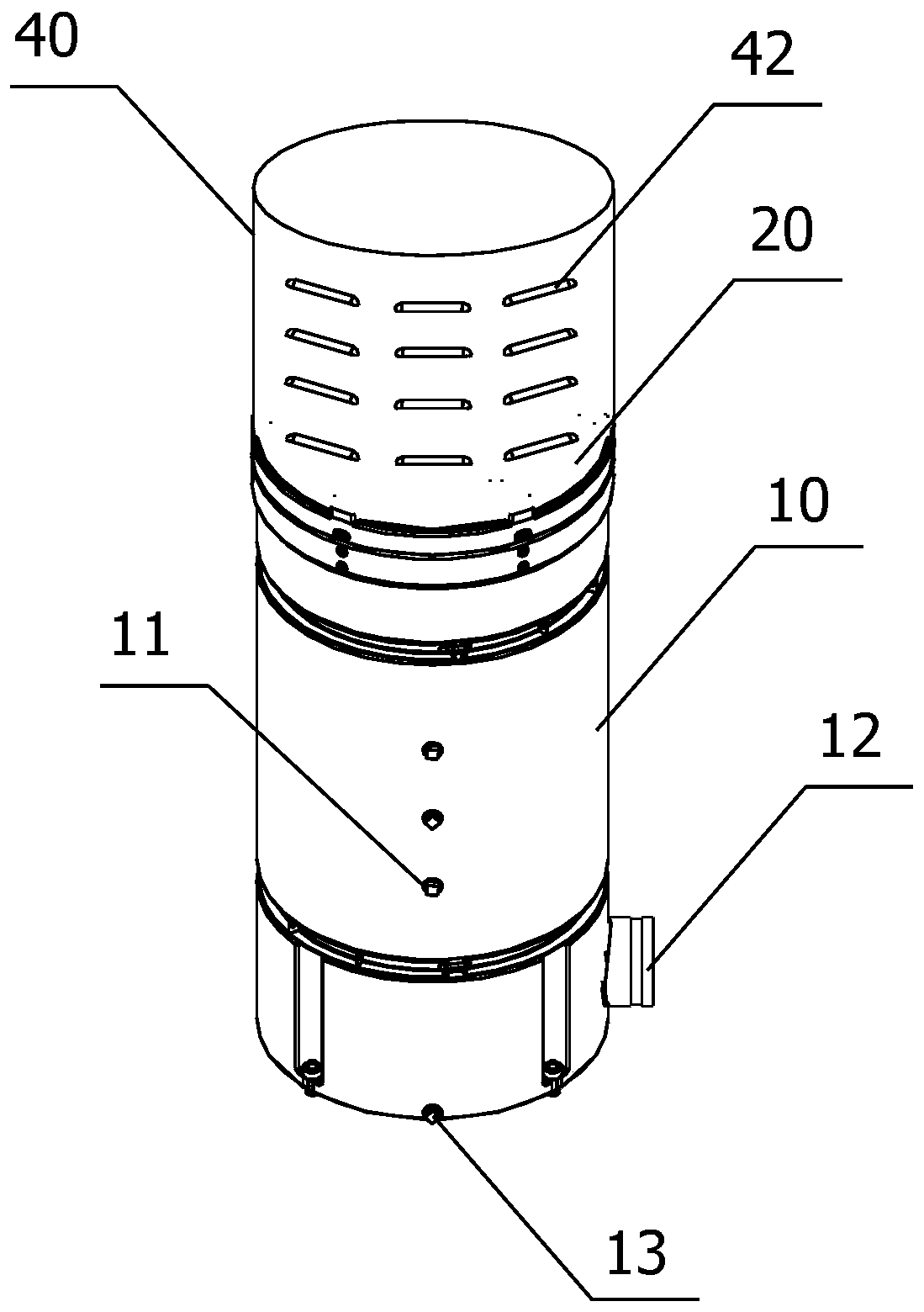 Integrated pump station deodorization device