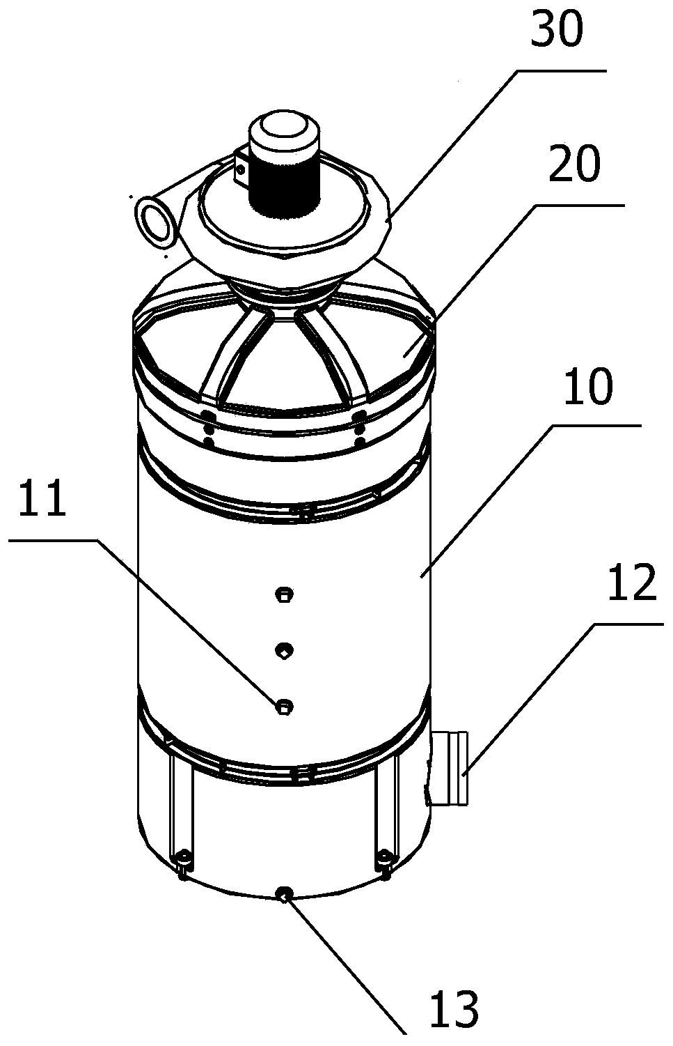 Integrated pump station deodorization device