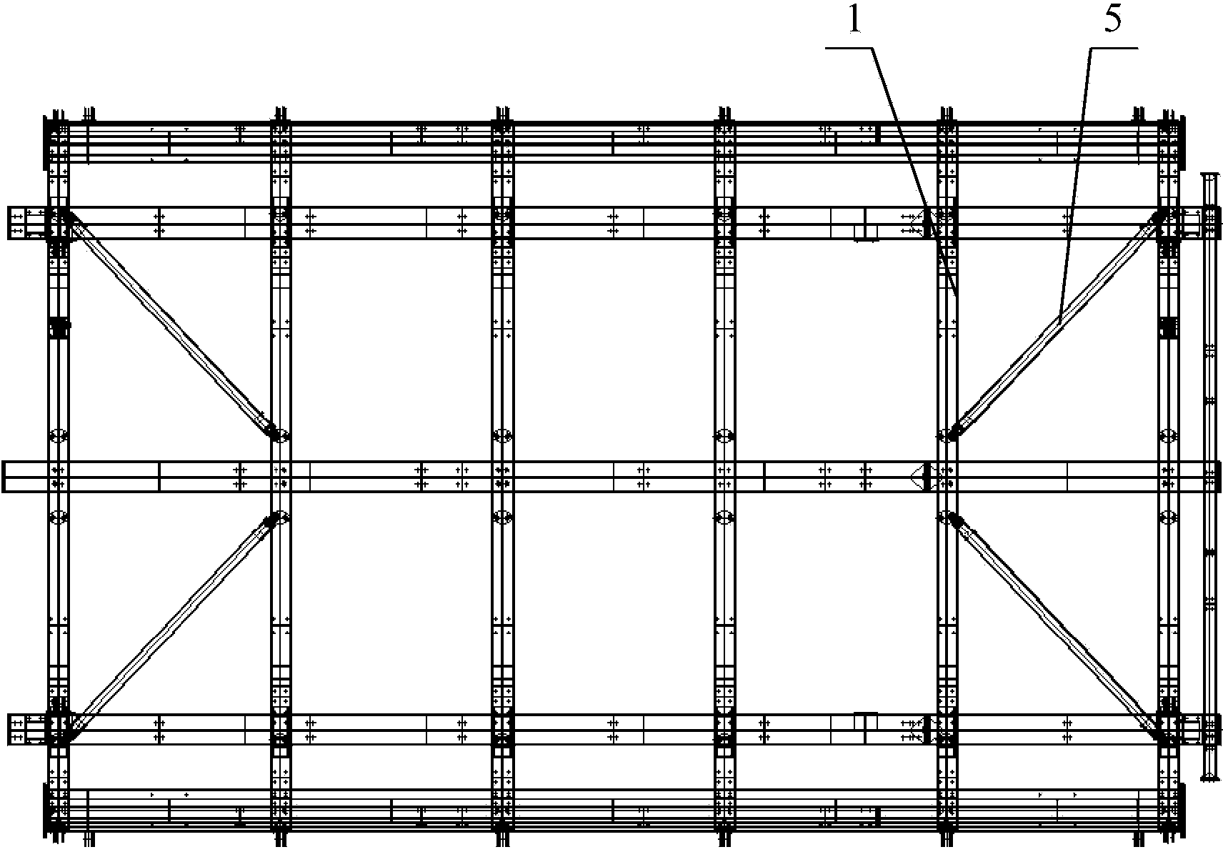 Gantry system of tunnel lining trolley