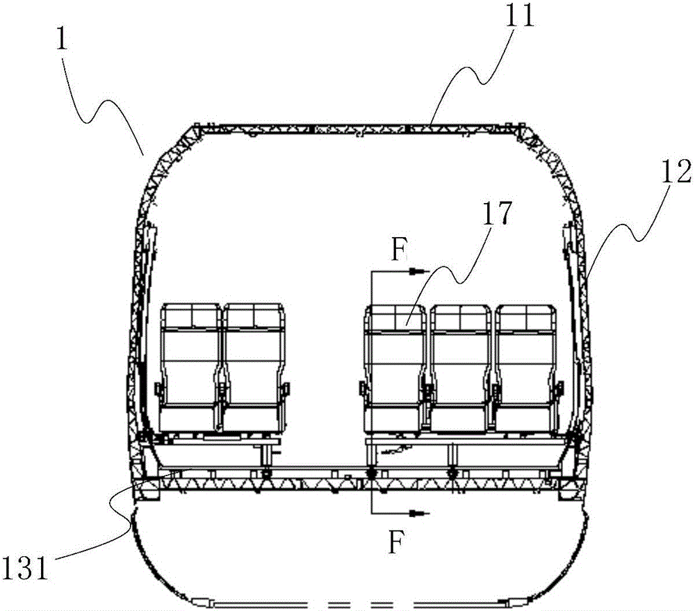Train carriage and rail vehicle