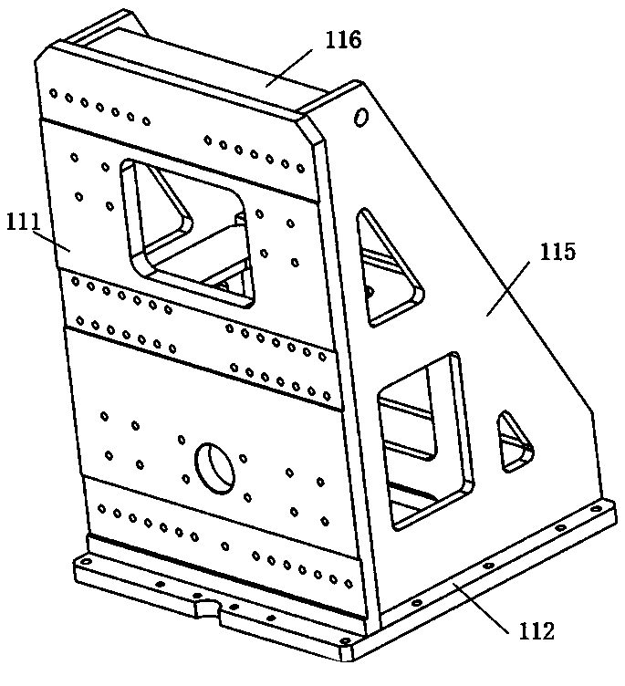 Flexible test device for strength of fork arm carrier